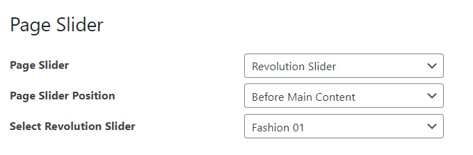 Assign A Revolution Slider From Page Options