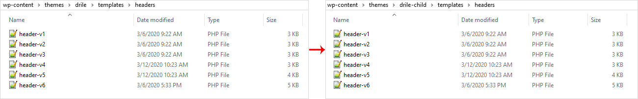 Header Customization