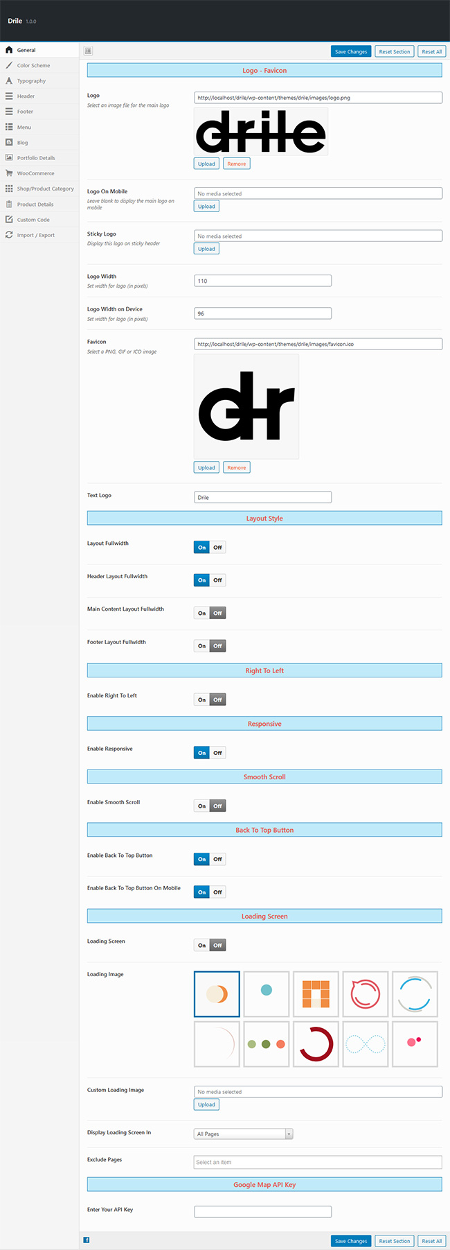 Theme Options