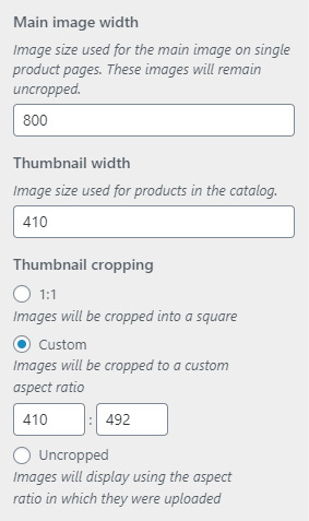 Product Image Sizes