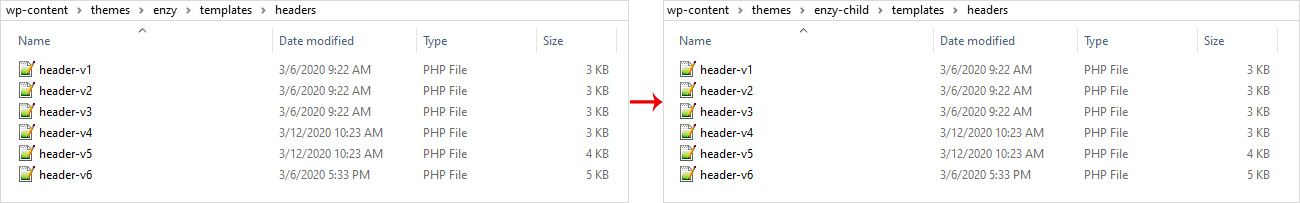 Header Customization