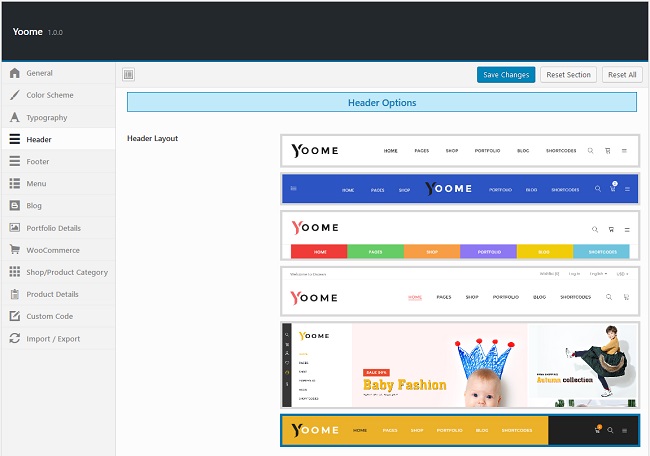 Header Layout