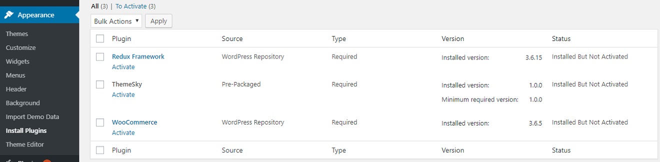 Install Required Plugins