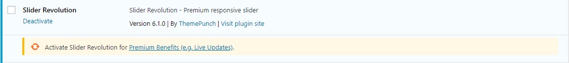 Revolution Slider Notification