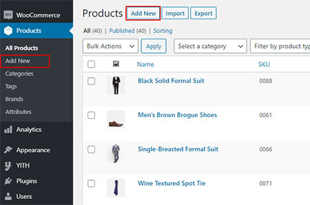 Adding Product