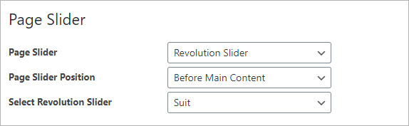 Assign A Revolution Slider From Page Options