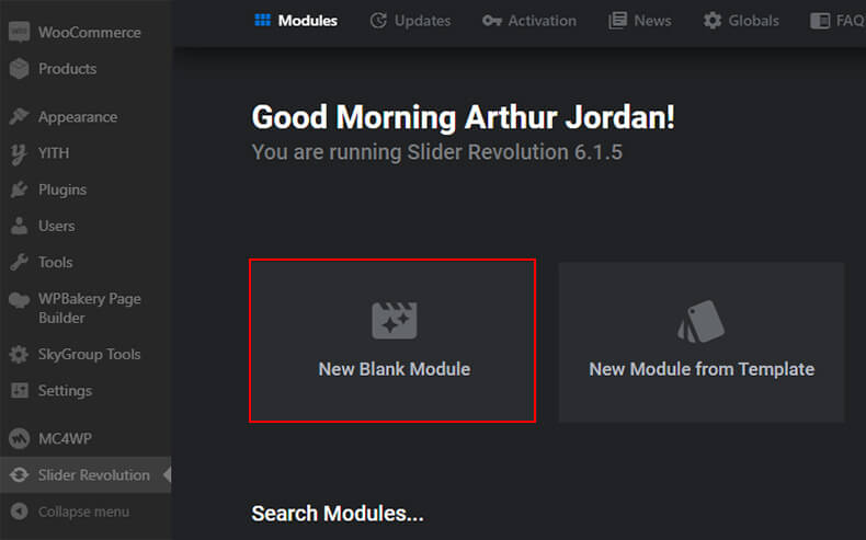 Create A New Revolution Slider