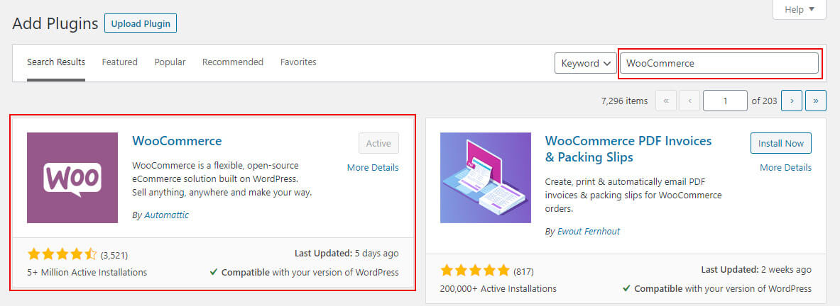 Install WooCommerce