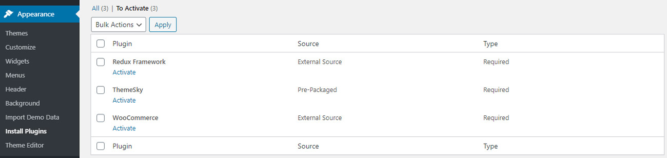 Install Required Plugins