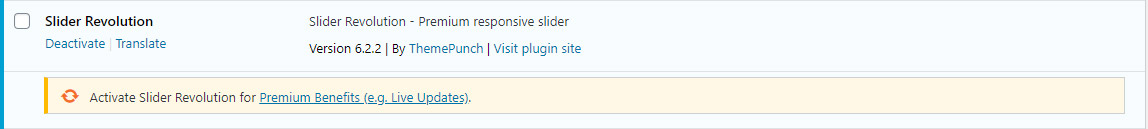 Revolution Slider Notification
