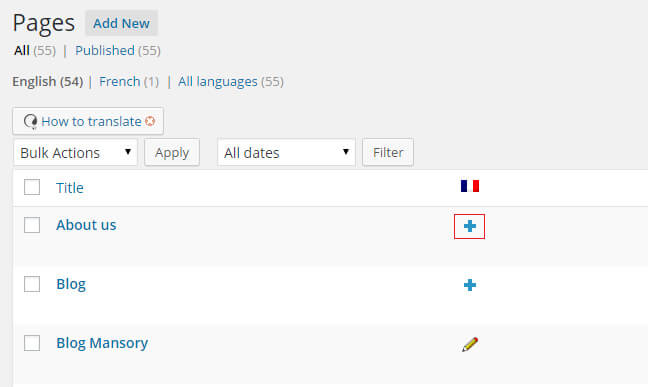Translating pages