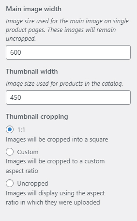 Product Image Sizes