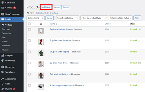 Adding Product