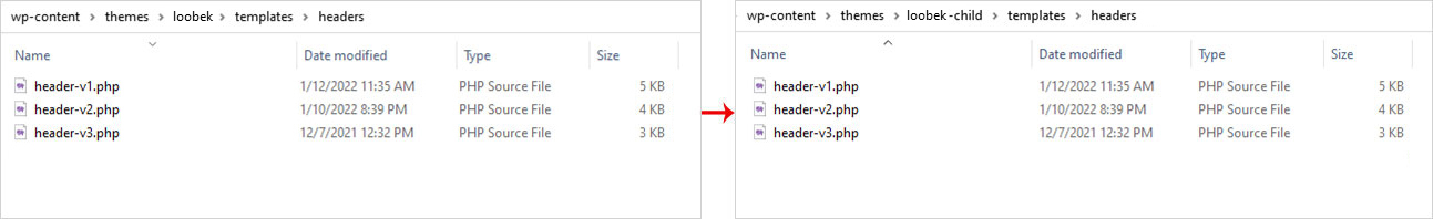 Header Customization