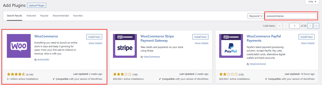 Install WooCommerce