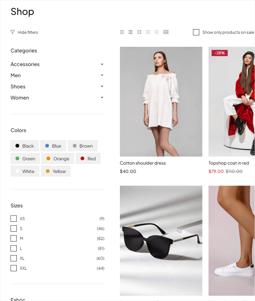 Product Category Filter