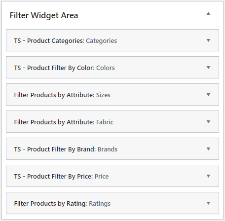 Product Category Filter