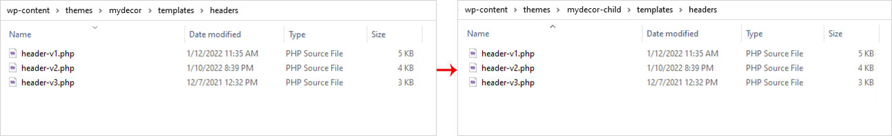 Header Customization