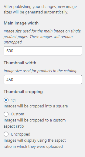 Product Image Sizes