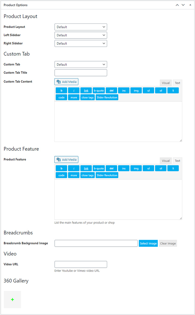 Product Options