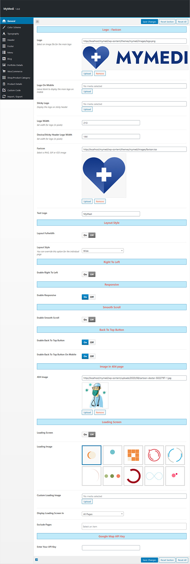 Theme Options