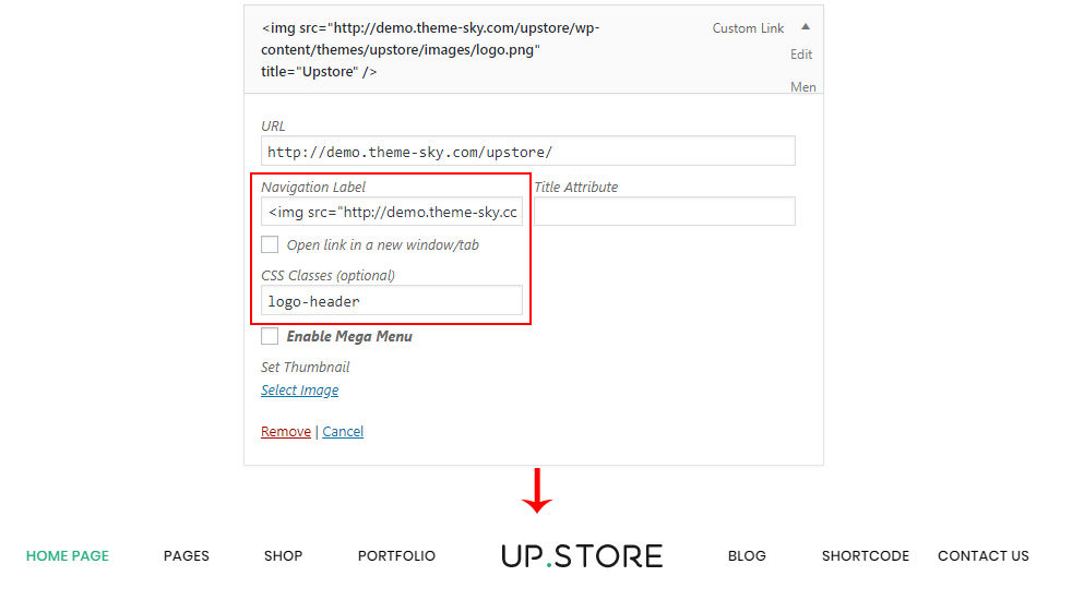 Adding Logo To Menu