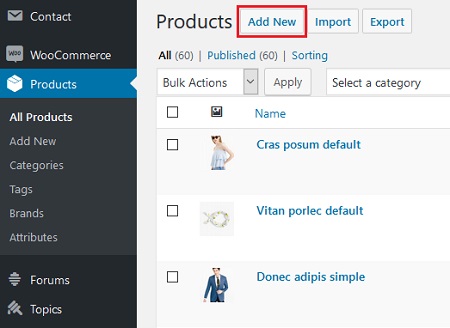 Adding Product
