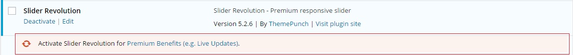 Revolution Slider Notification