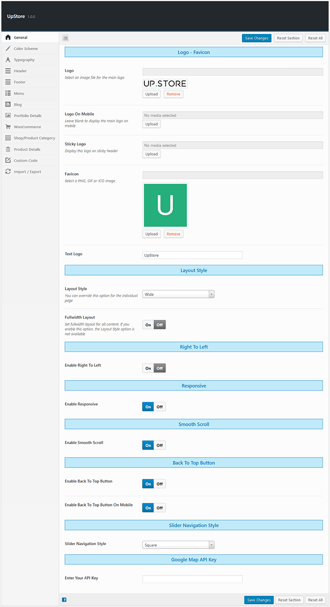 Theme Options