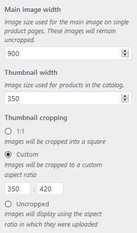 Product Image Sizes