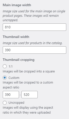 Product Image Sizes